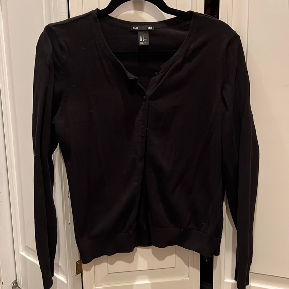 Black Simple Cardigan